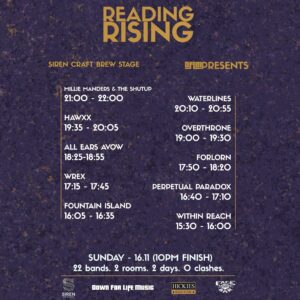 Poster provided by Reading Rising 